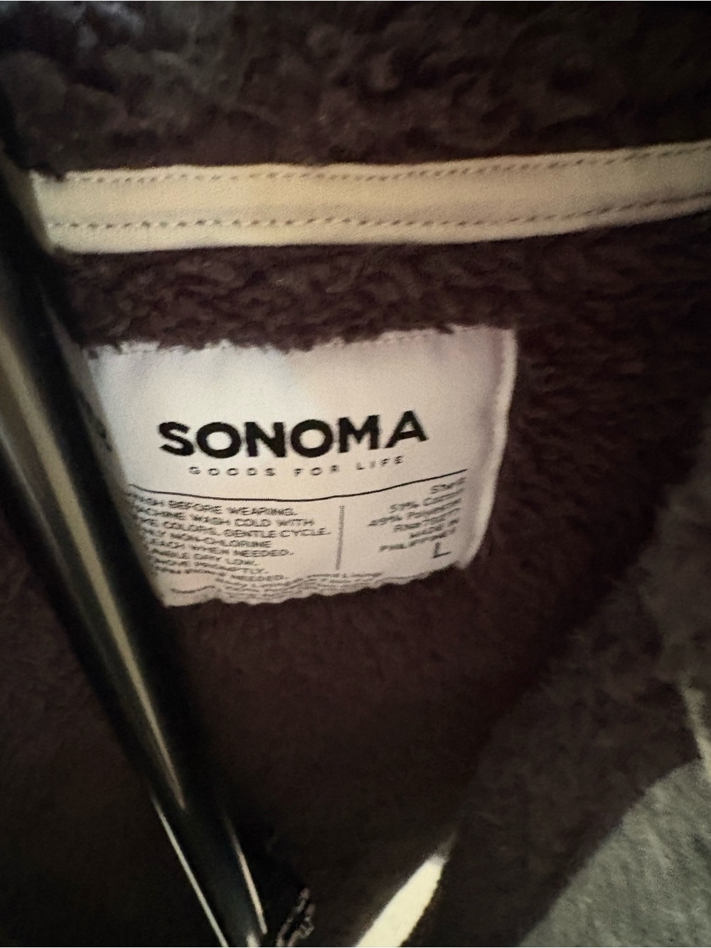 Sonoma Men’s Grey Sweat Jacket, Large - Picture 2 of 7